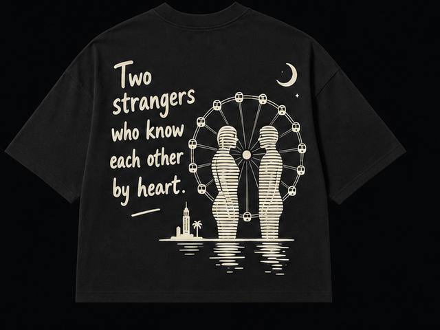 Футболка NUIT Two Strangers — Black, вид сзади